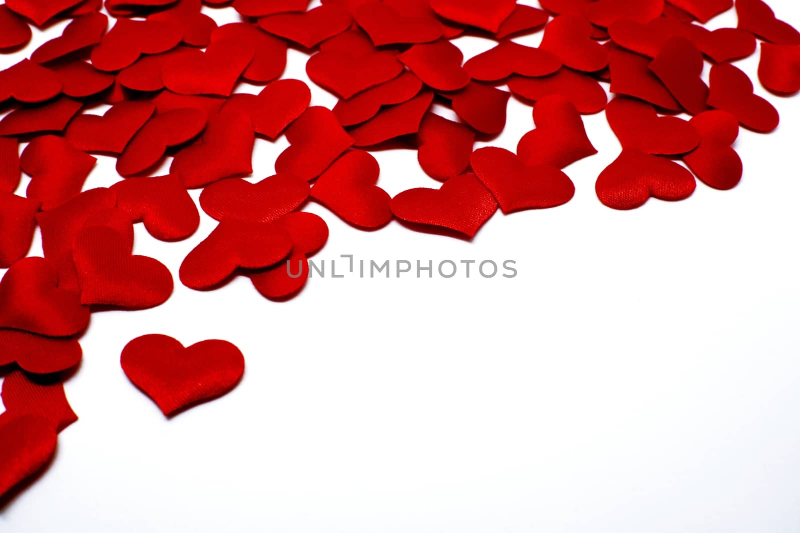 Valentines day background with red hearts. copy space