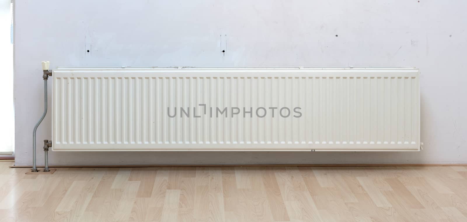 Heating radiator in a dutch home, selective focus