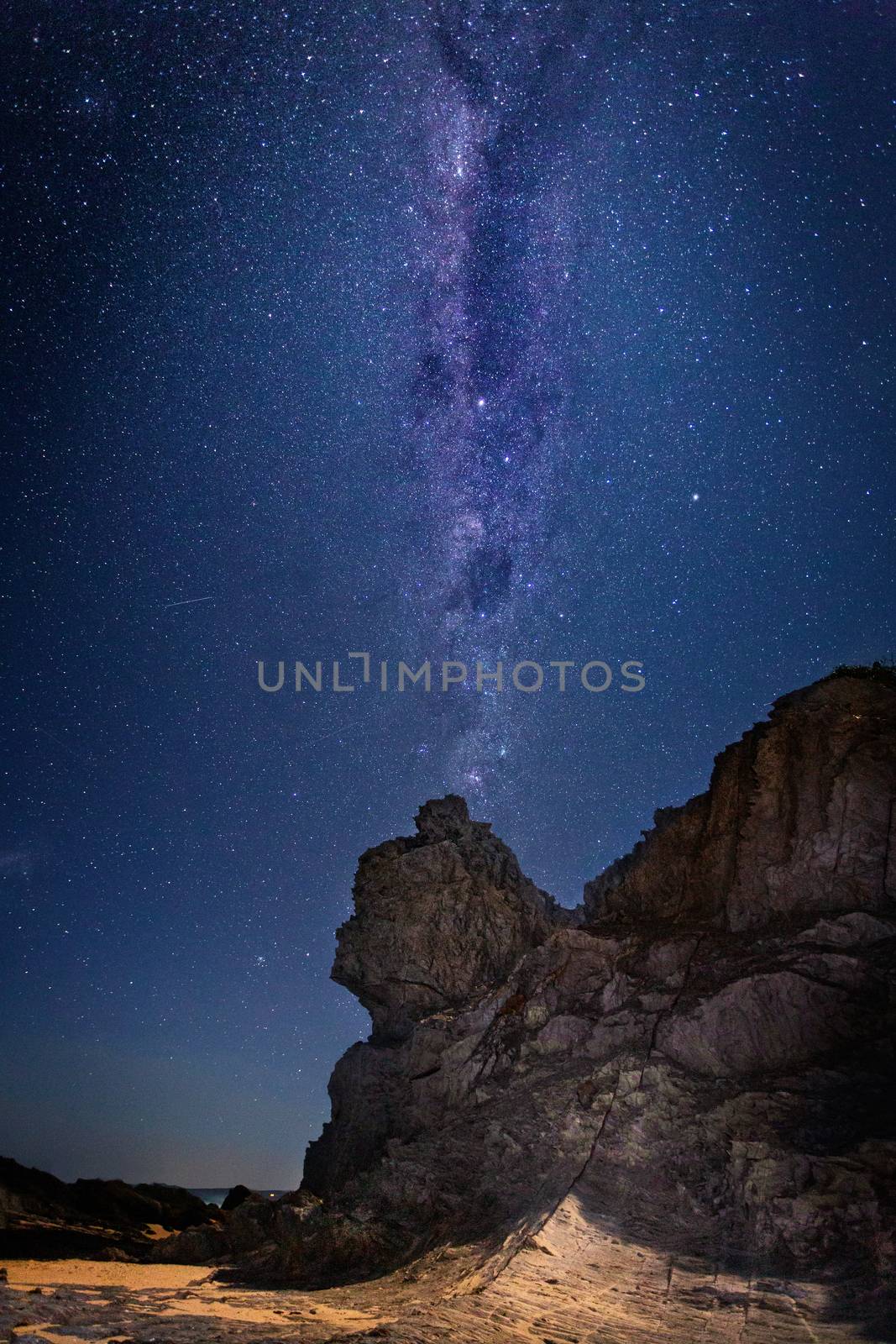 Queen Victoria Rock under a sky full of stars and the Milky Way