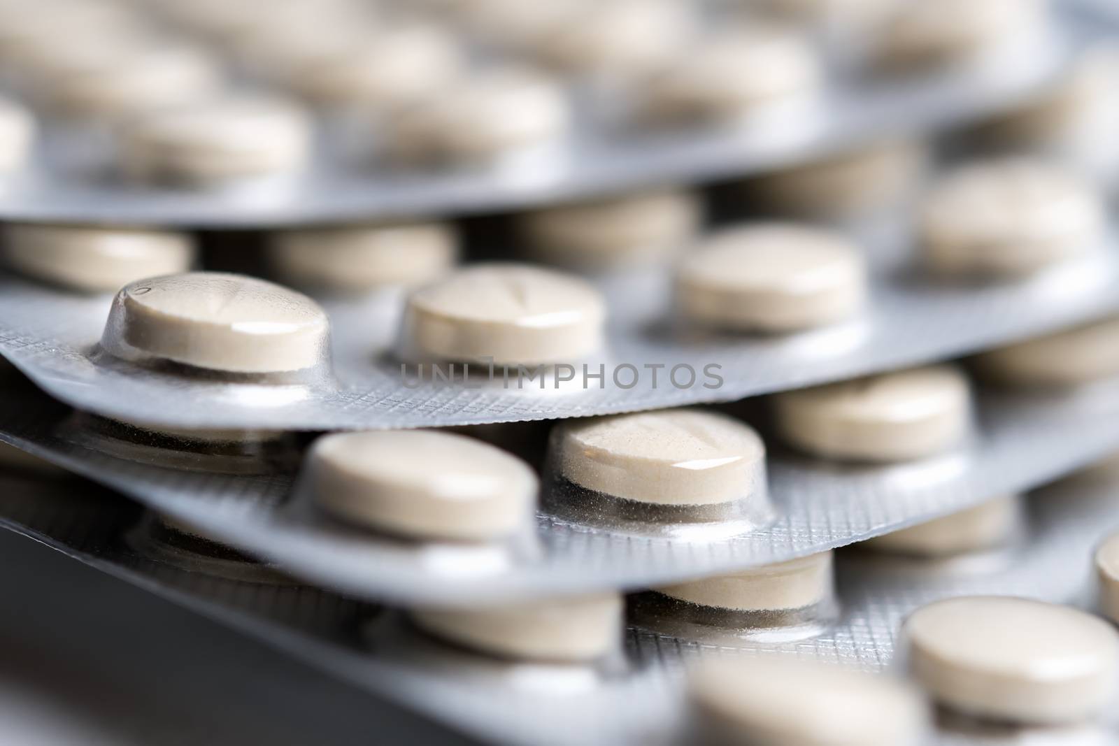 Close up of tablets in a bilster pack on a table