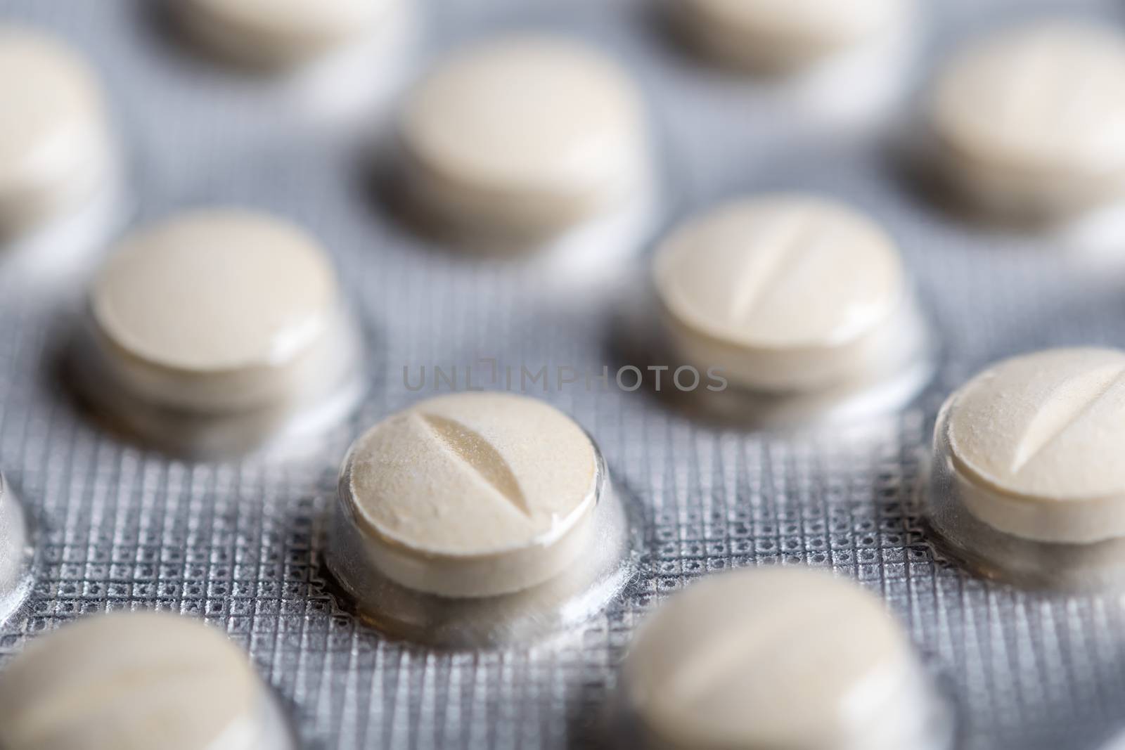 Close up of tablets in a bilster pack on a table