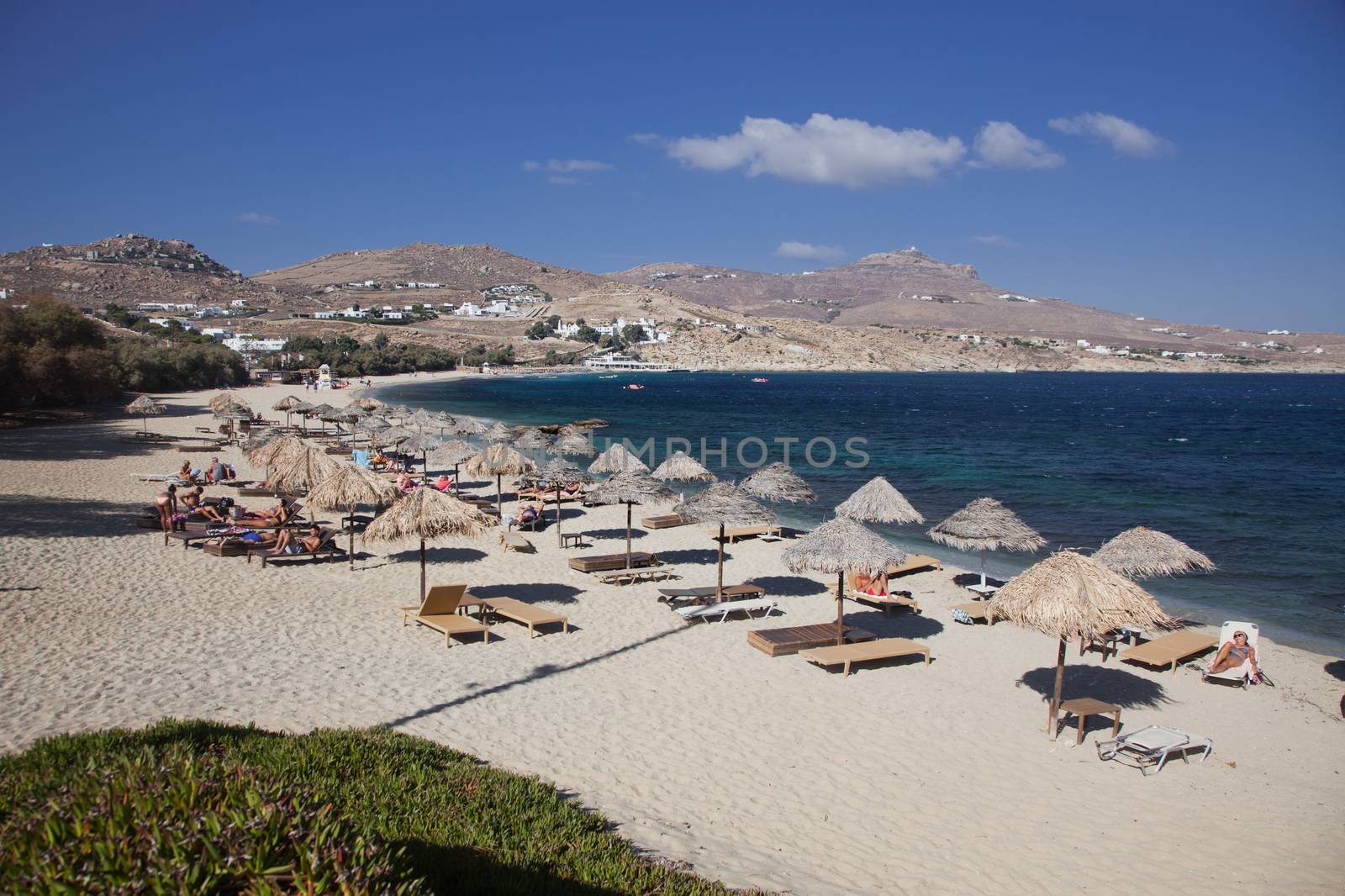 beautiful beach in Mykonos  Greece