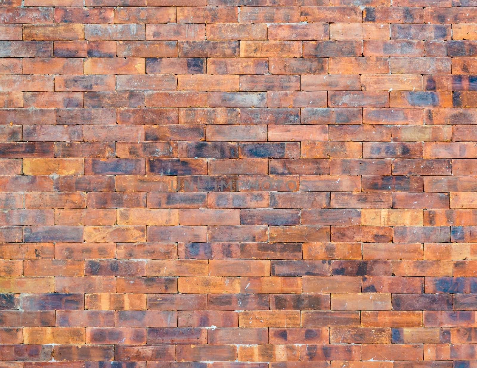 Typical Nepalese jointless brick wall texture
