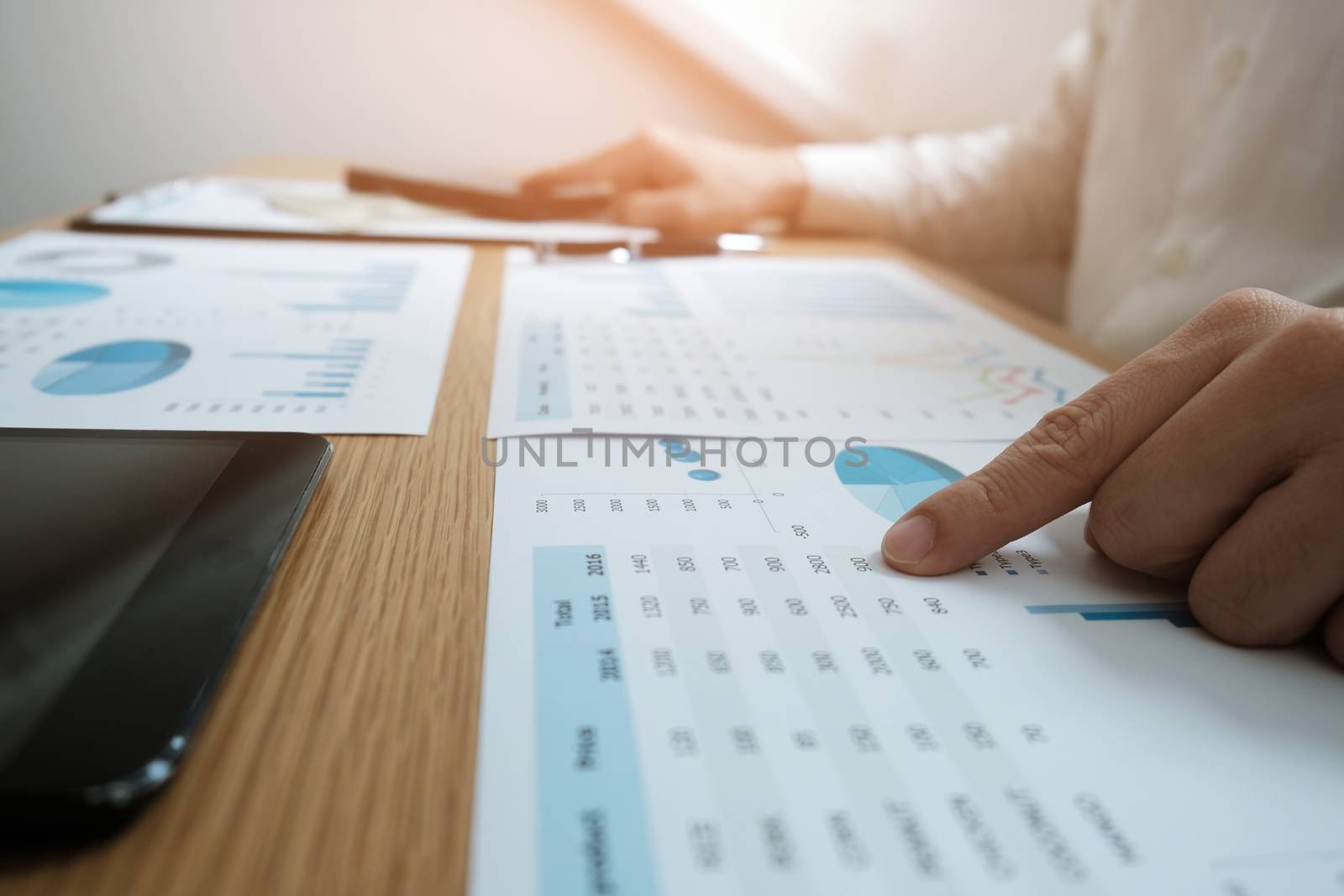 Auditor or internal revenue service staff, Business women checking annual financial statements of company. Audit Concept.