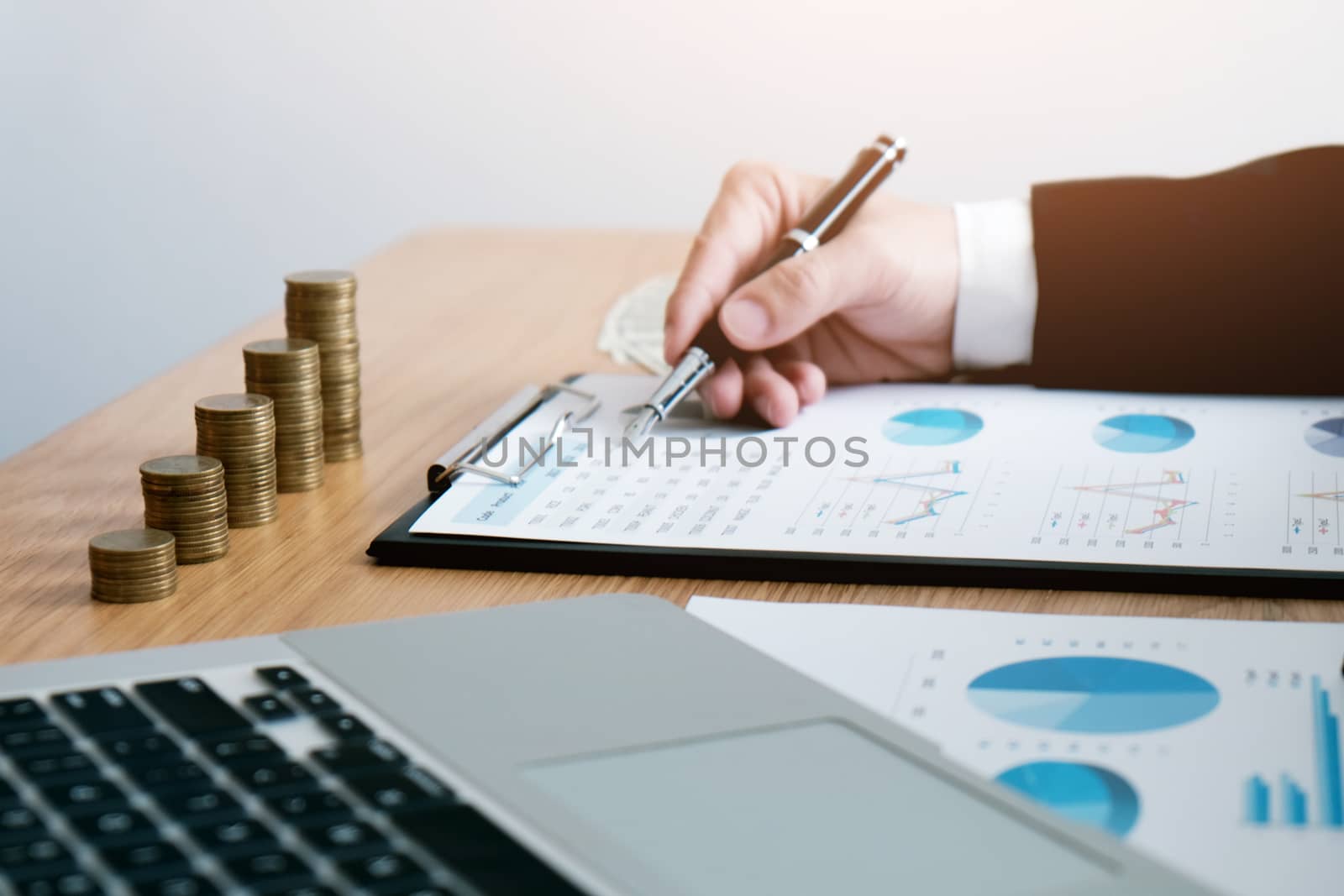 Auditor or internal revenue service staff, Business women checking annual financial statements of company. Audit Concept.