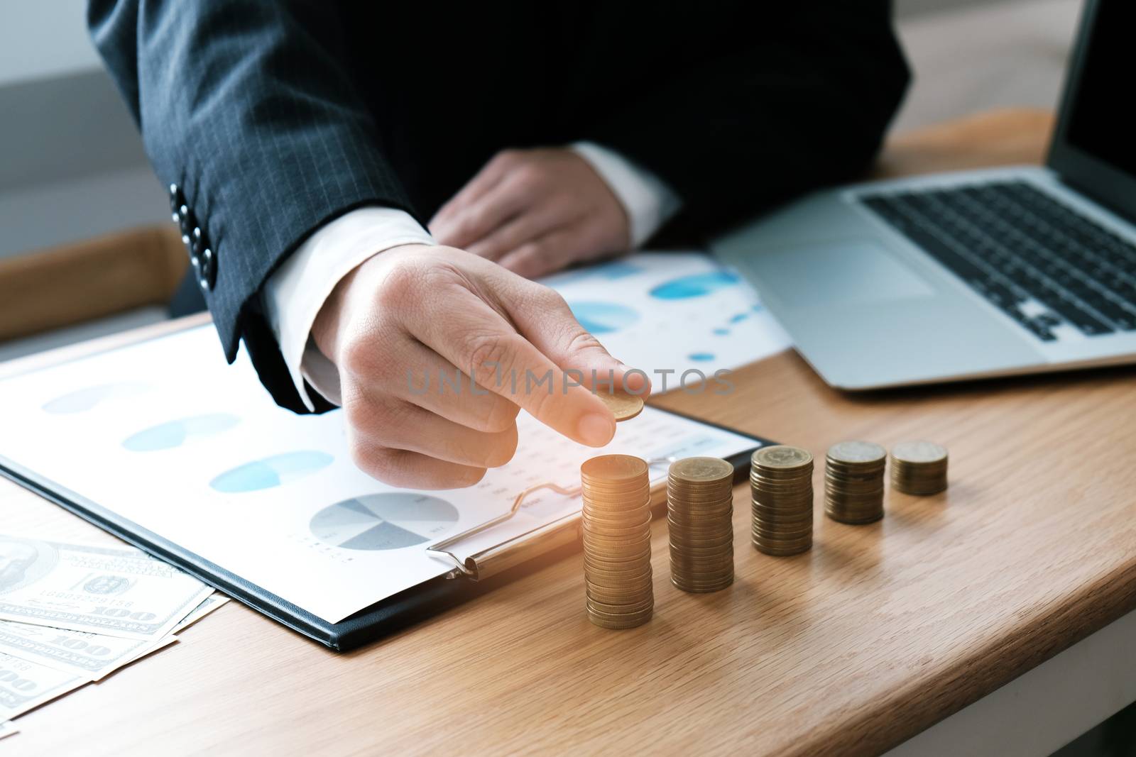 Auditor or internal revenue service staff, Business women checking annual financial statements of company. Audit Concept.