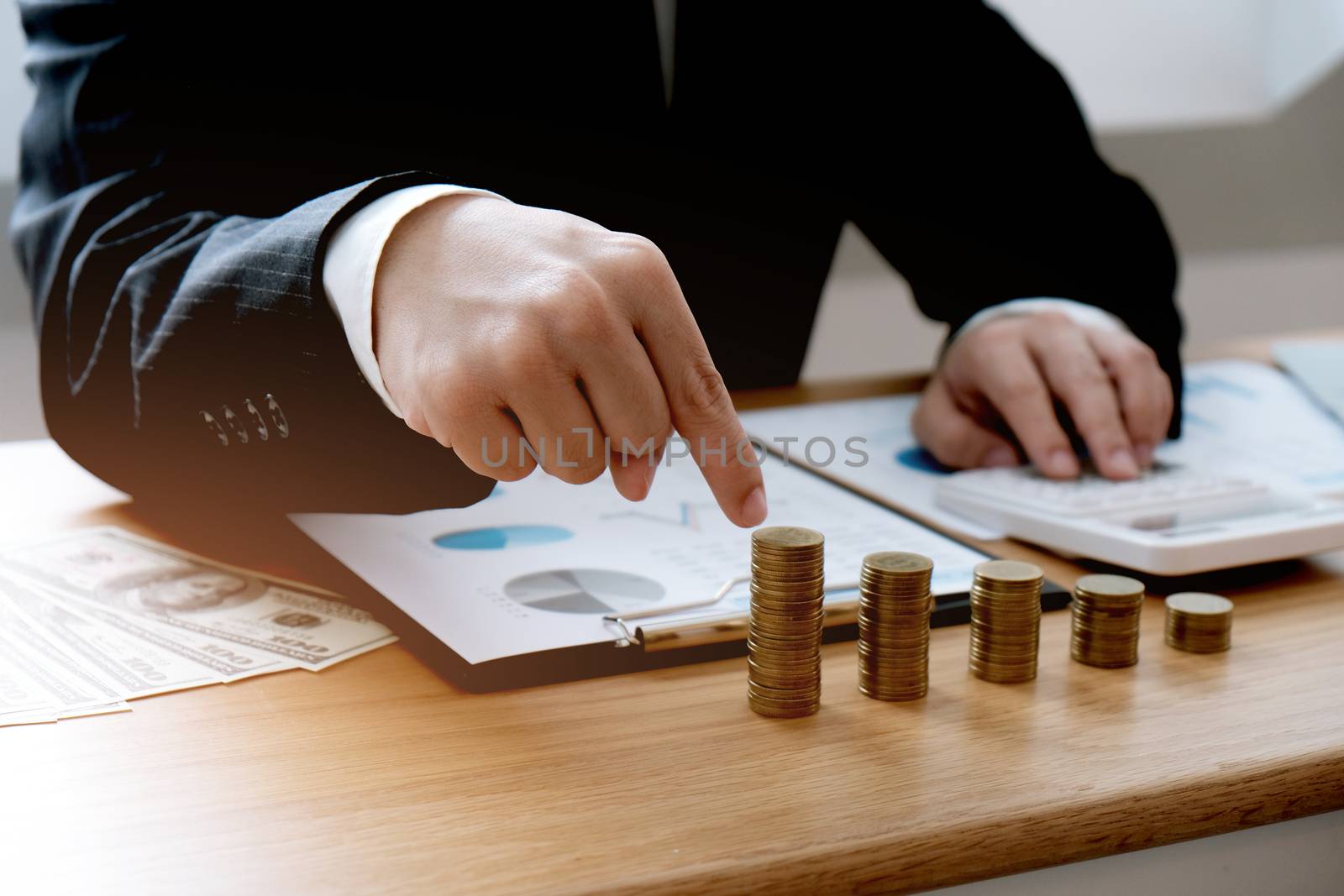 Auditor or internal revenue service staff, Business women checking annual financial statements of company. Audit Concept.