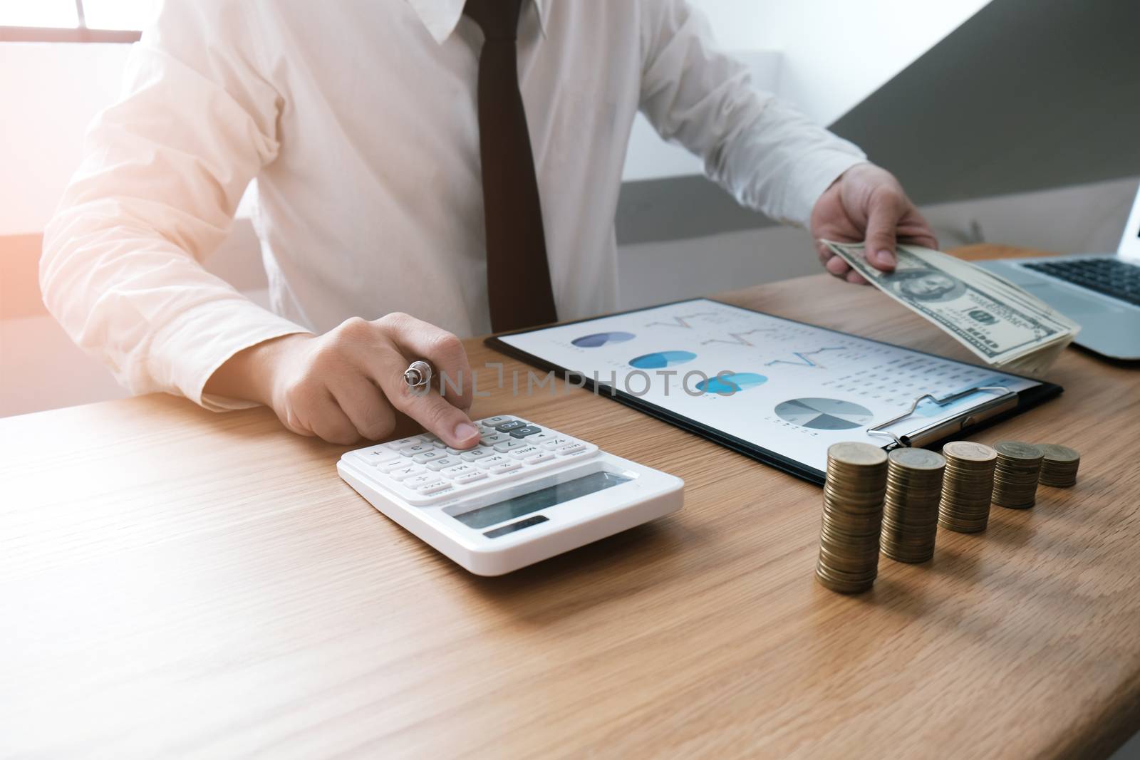 Auditor or internal revenue service staff, Business women checking annual financial statements of company. Audit Concept.