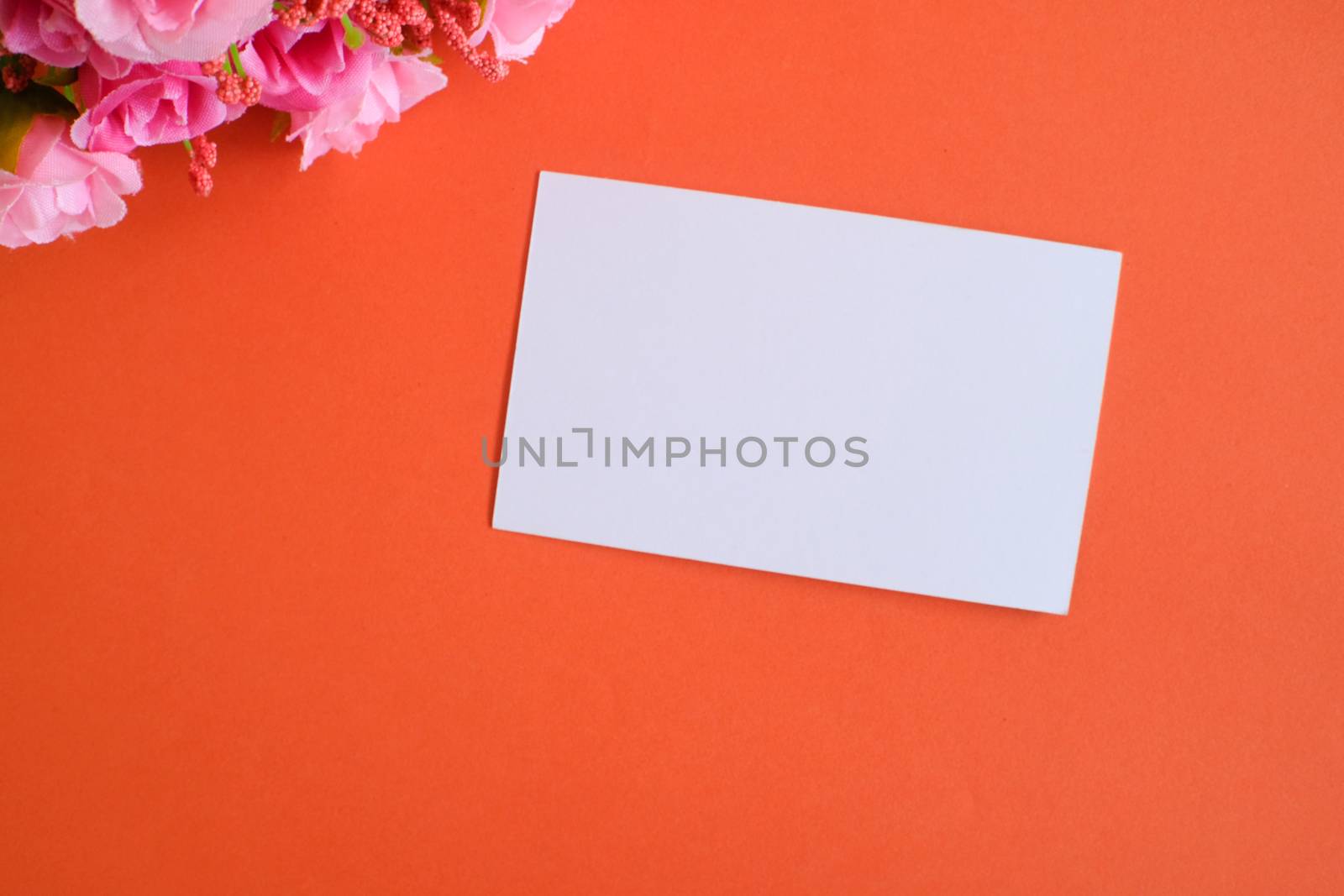 Mockup of business card white paper on background by peandben