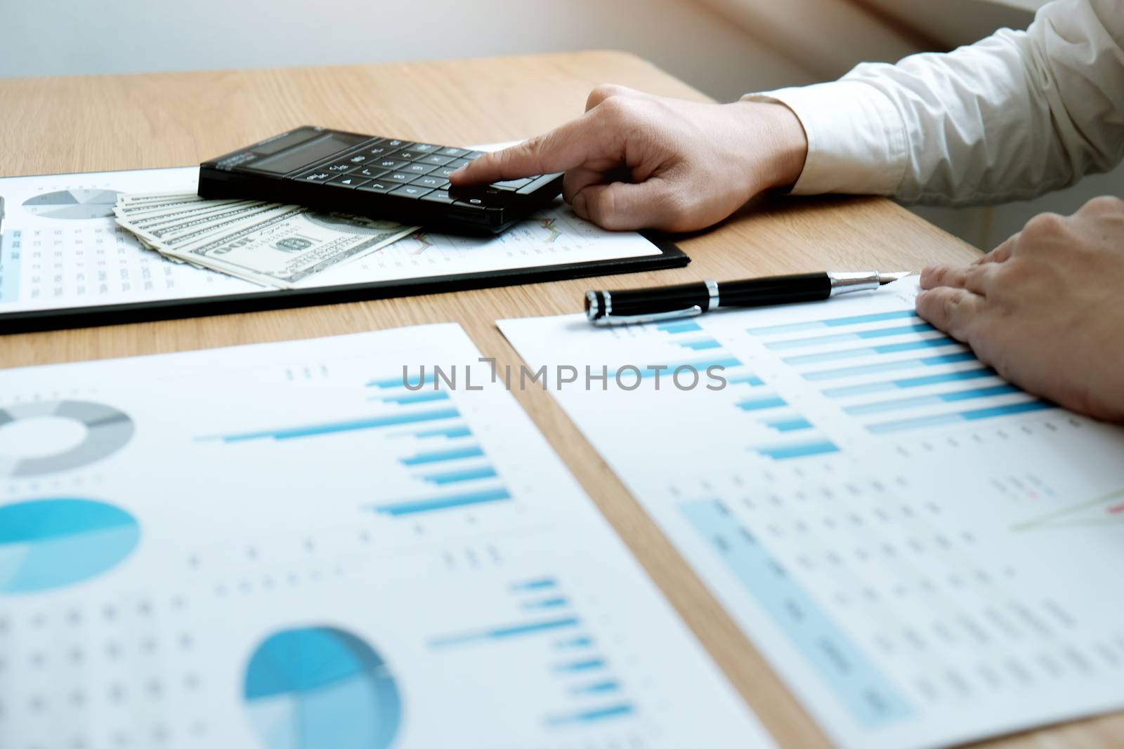 Auditor or internal revenue service staff, Business women checking annual financial statements of company. Audit Concept.