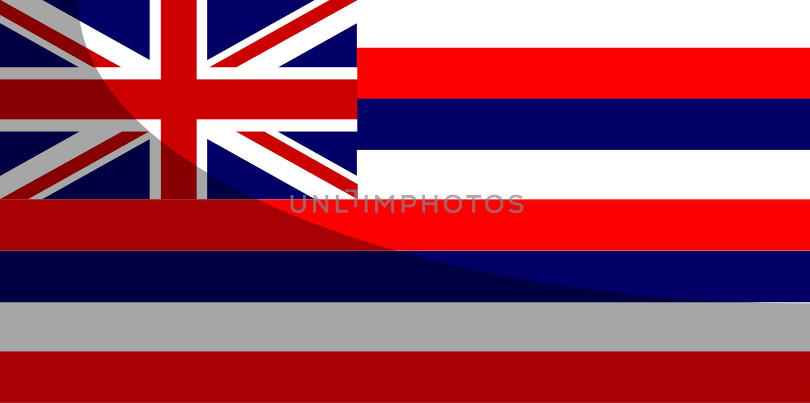 Flag of Hawaii With Shadow by Bigalbaloo