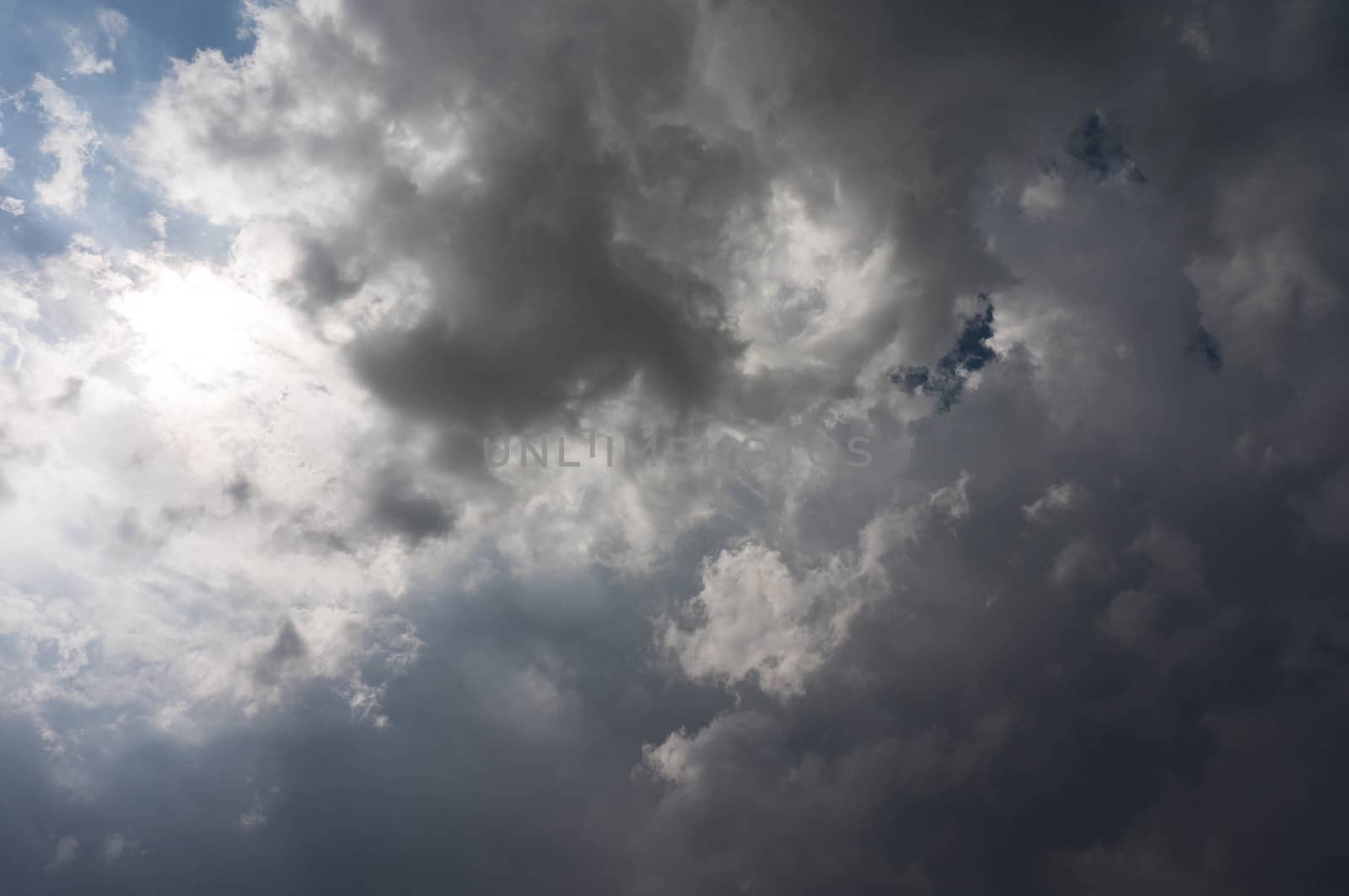 dramatic sky with cloud  dark storm clouds before rain. by peandben