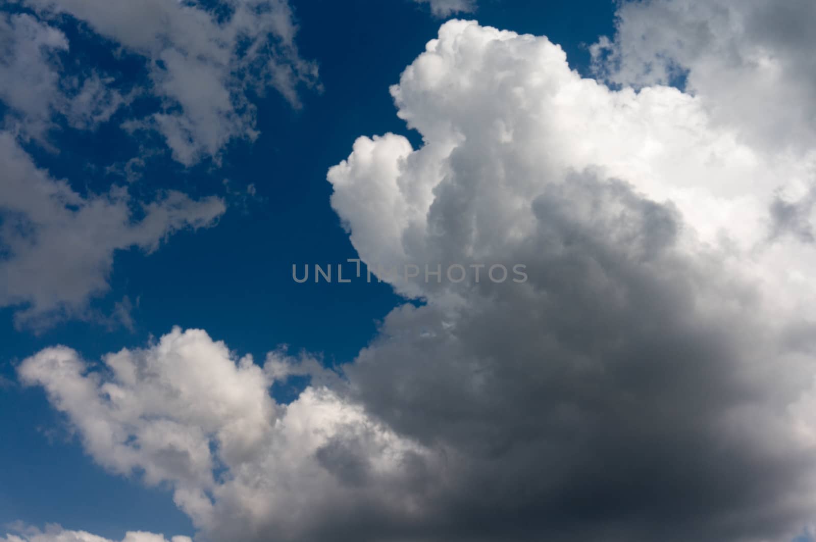 dramatic sky with cloud  dark storm clouds before rain. by peandben