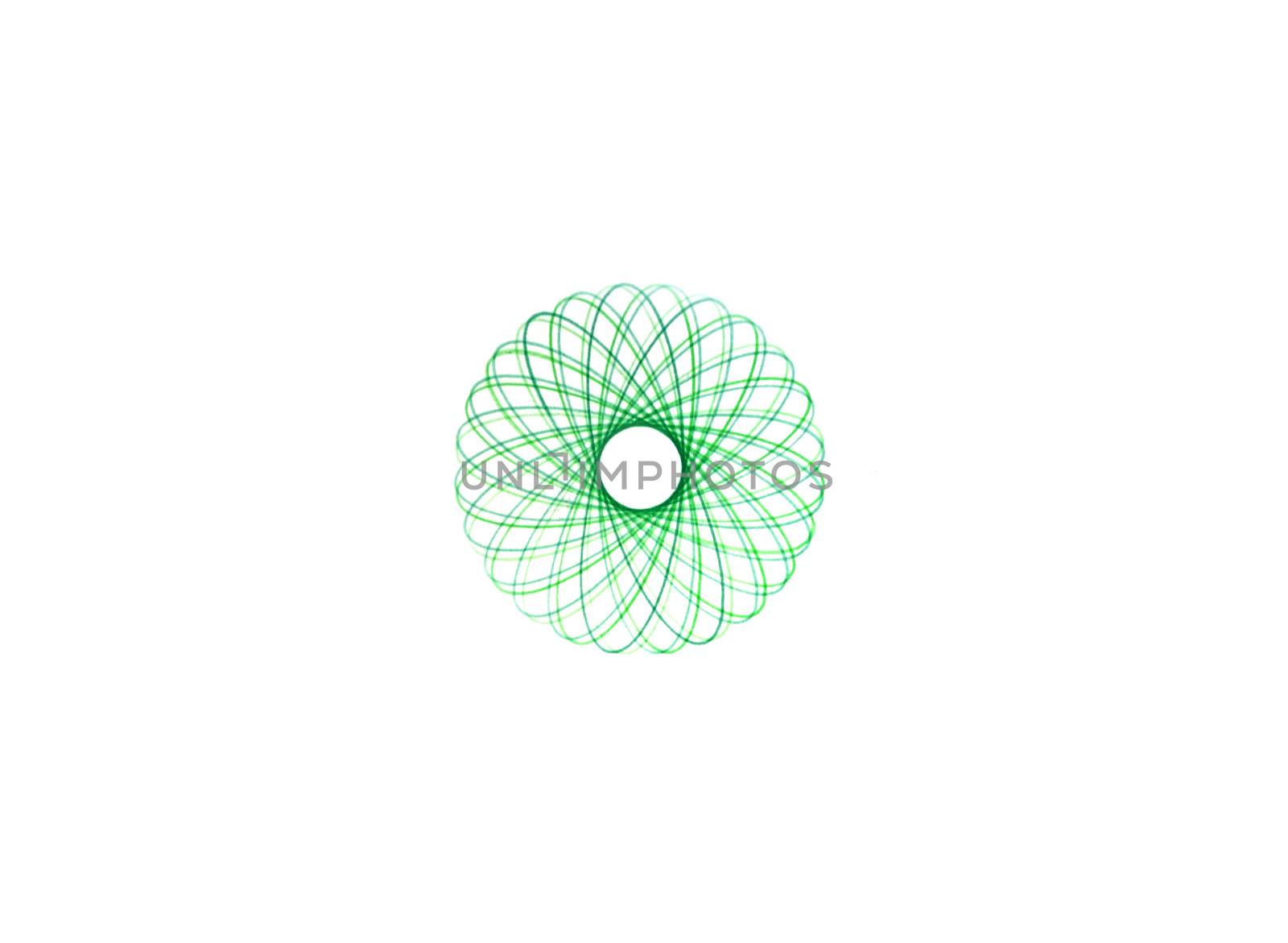 Abstract Spirograph writing designs Round symbol.