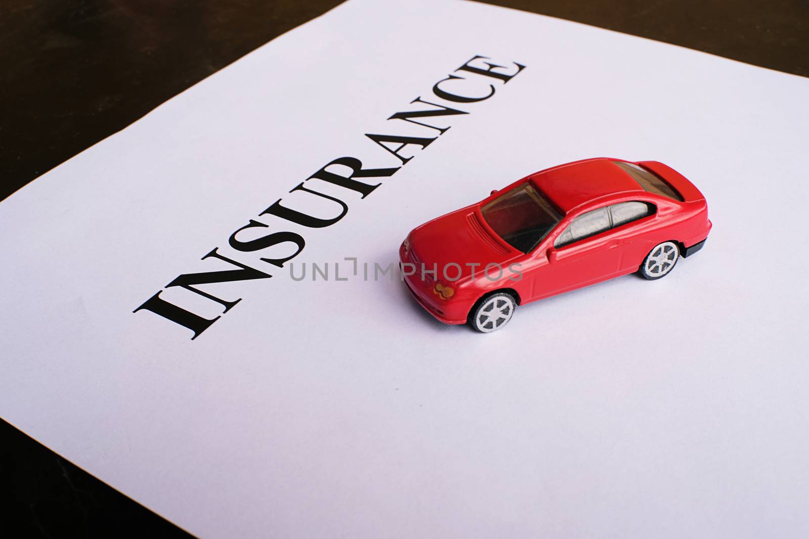 Car insurance concept with policy. by peandben