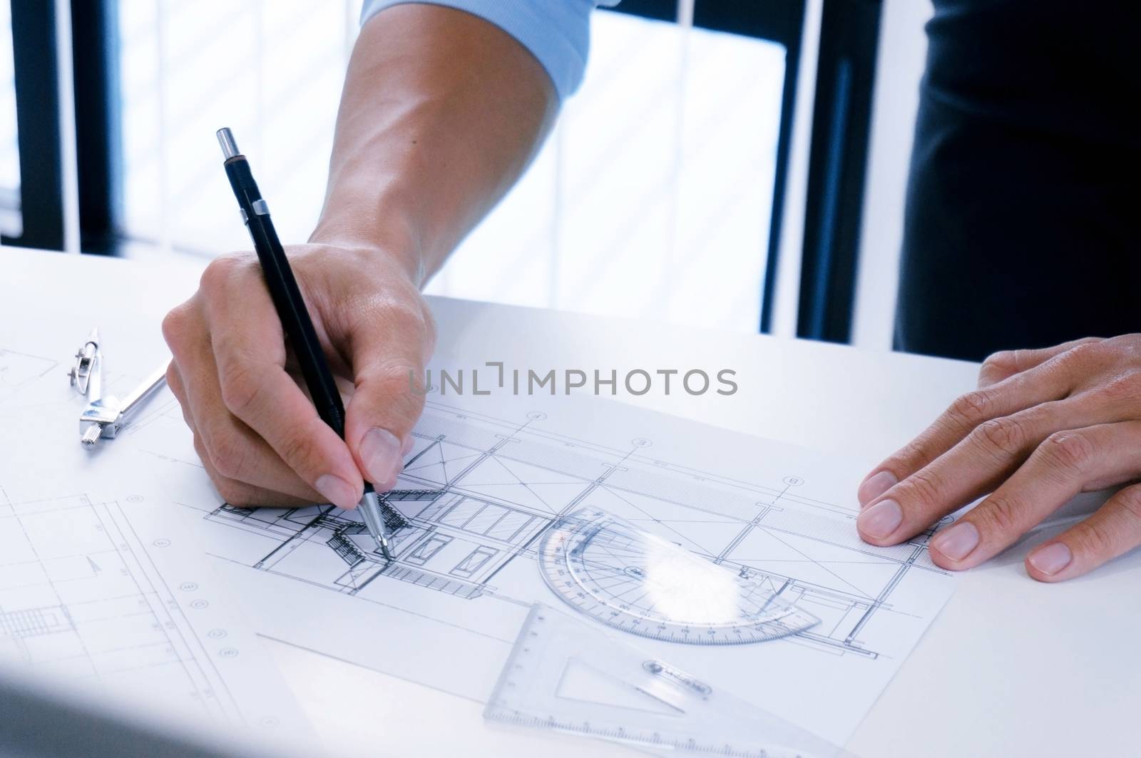 Architecture drawing on architectural project business architect by peandben