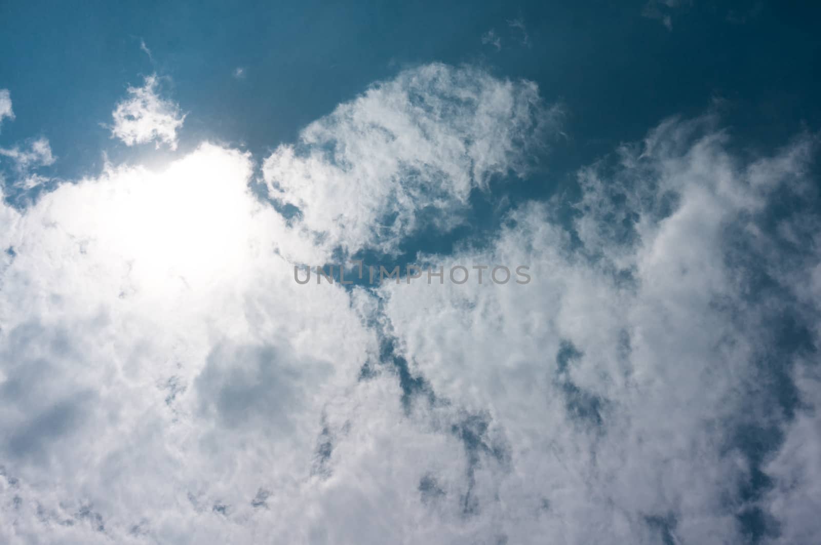 Beautiful Cumulus Cloud in the Bright Sky Background the sky and cloud concept related idea.