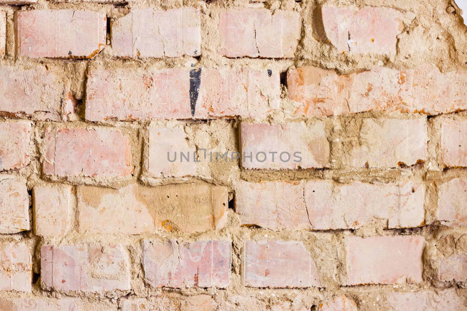 Brick wall repair old decor. Architecture texture design