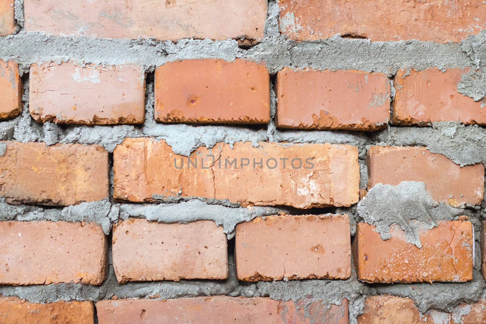 Fresh brickwork wall background. Brick repair old decor backdrop. Architecture texture design