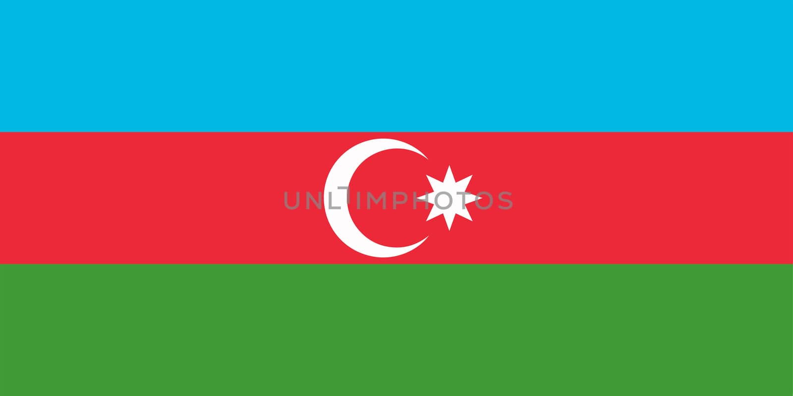 Azerbaijan National Flag by Bigalbaloo