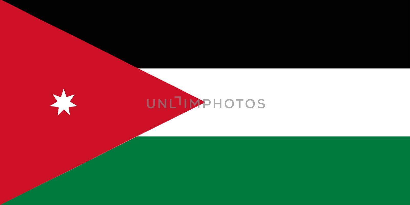 Jordan National Flag by Bigalbaloo