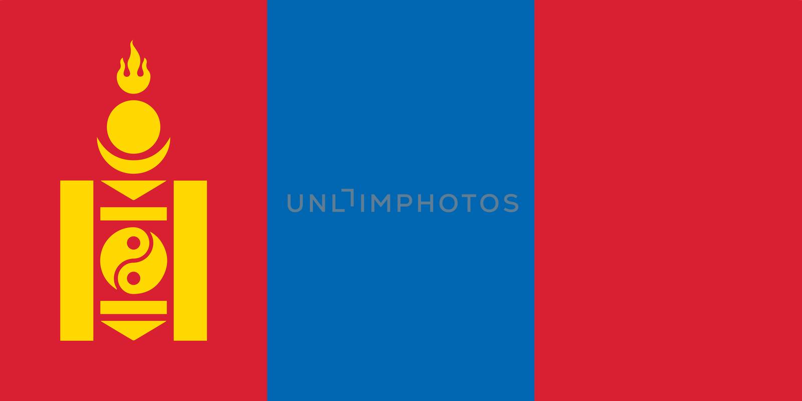 Mongolia National Flag by Bigalbaloo