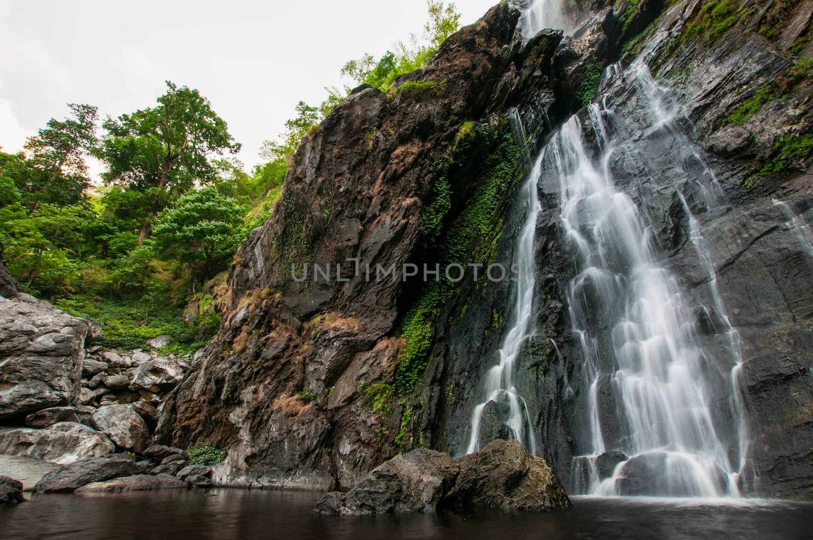 Khlong Lan waterfall of natural park, Thailand