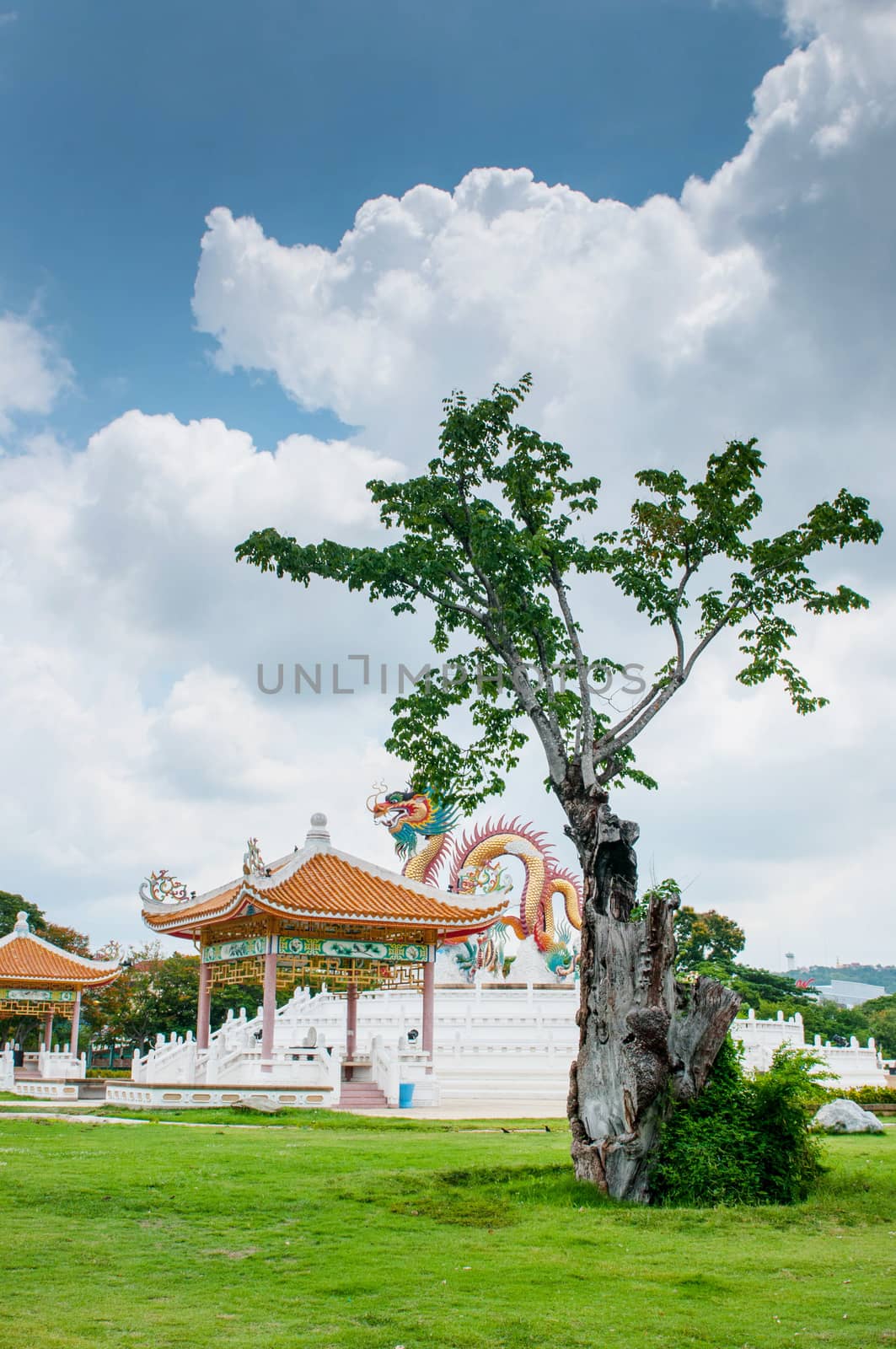 Public landmark of Sawan Park,Thailand.