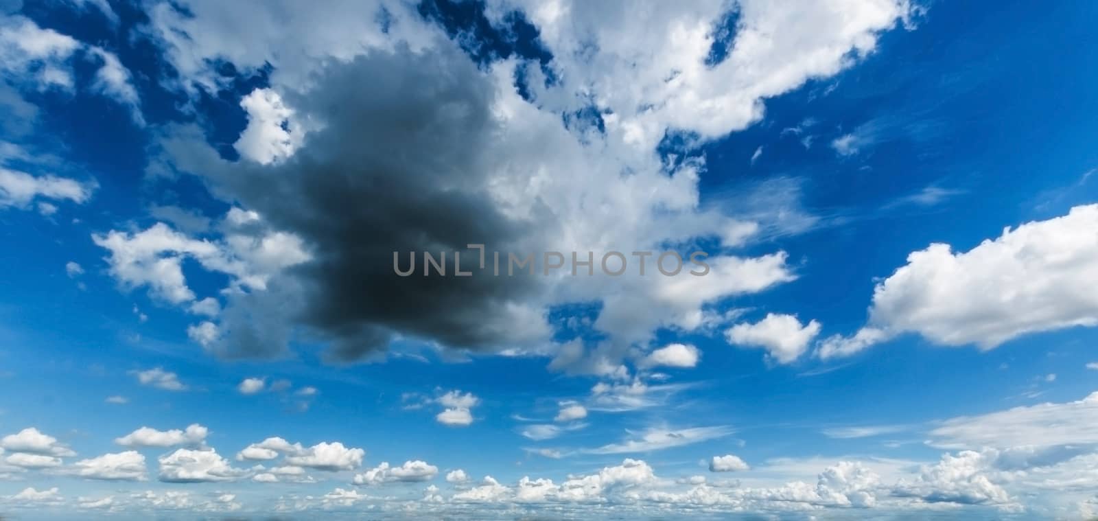 blue sky with clouds background by sayhmog