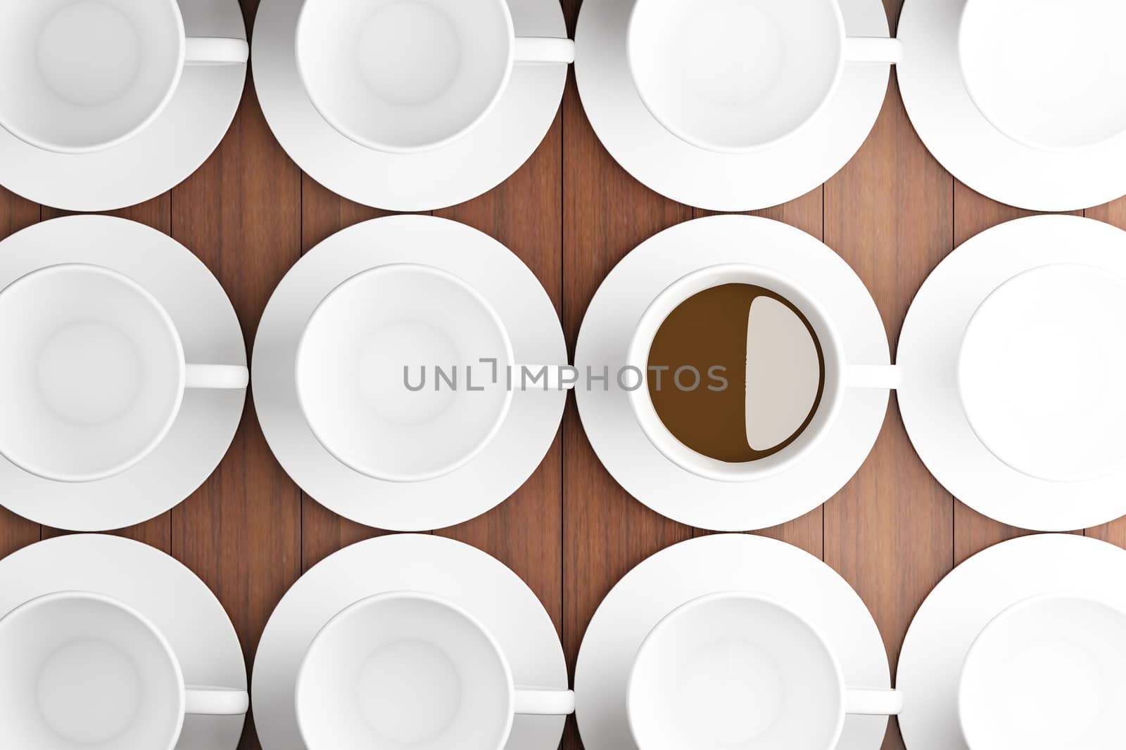White coffee cup background
