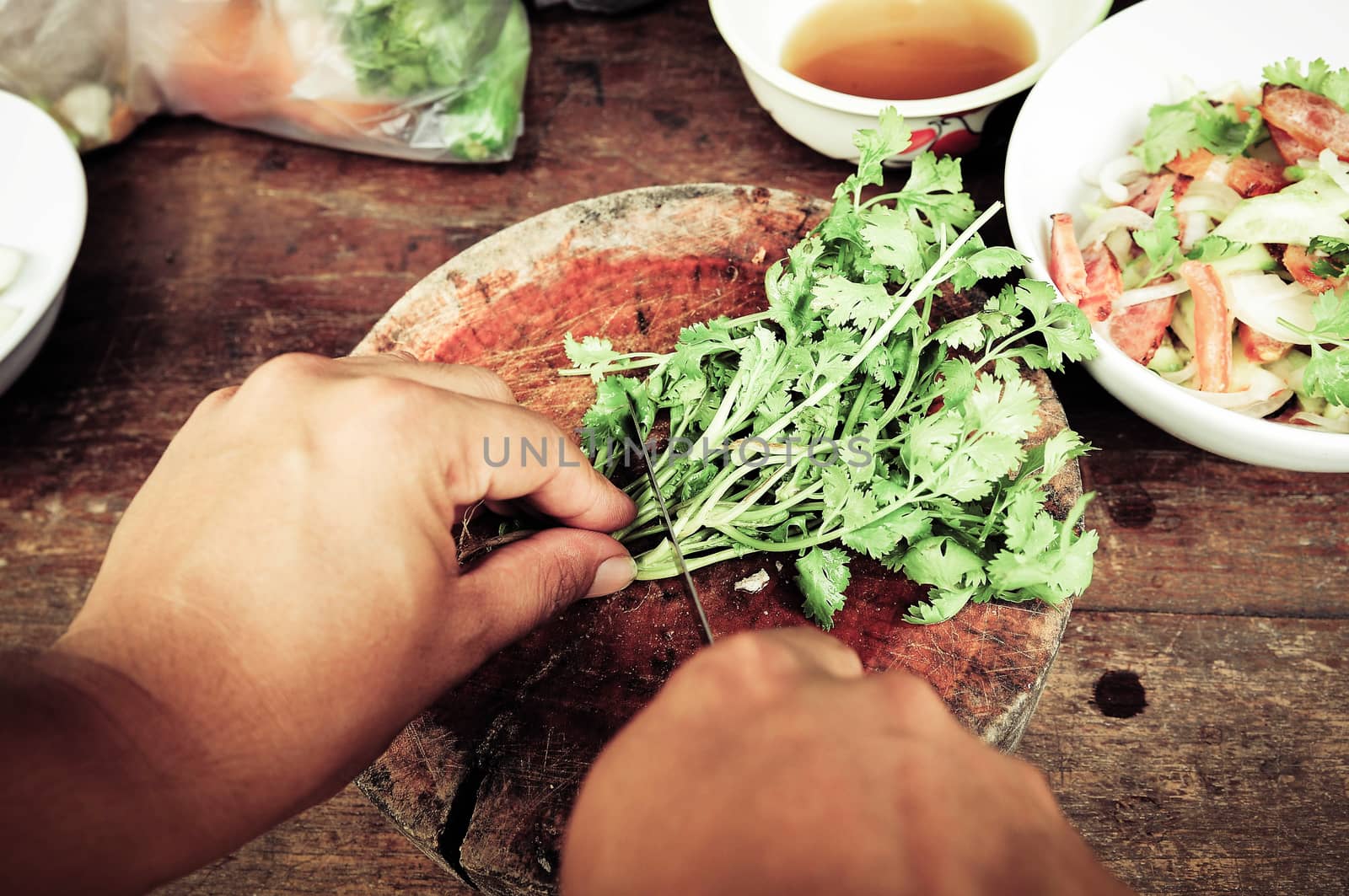 cut of vegetable for yummy food
