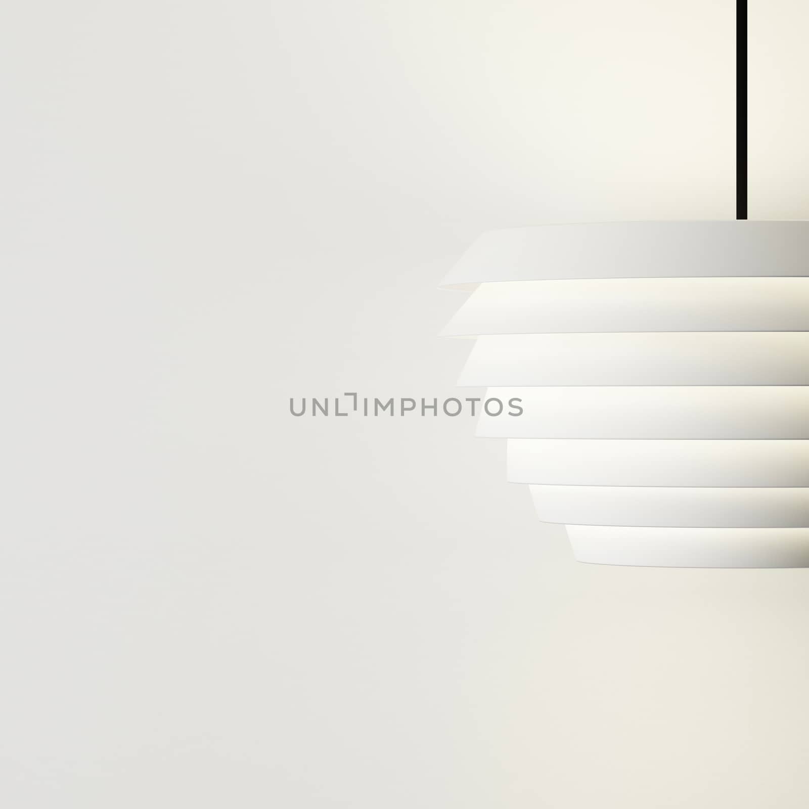 Lamp design on white wall decorate of interior