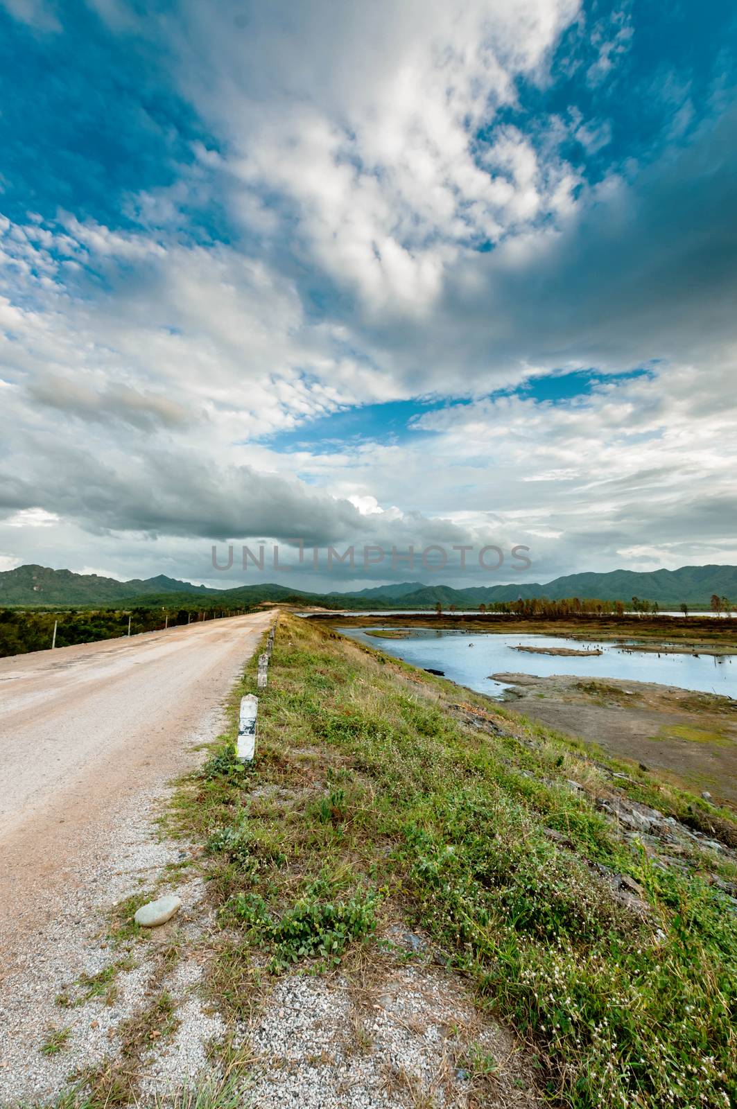 soil road and march landscape