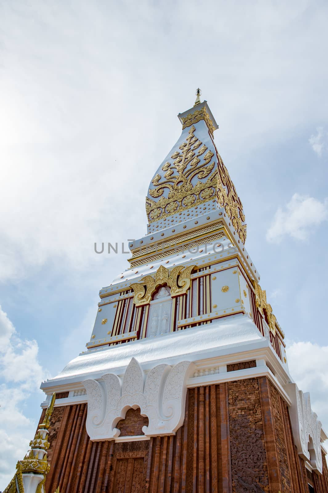 Phra That Phanom Pagoda in Temple Laotian Style of Chedi, Nakhon Phanom, Thailand.