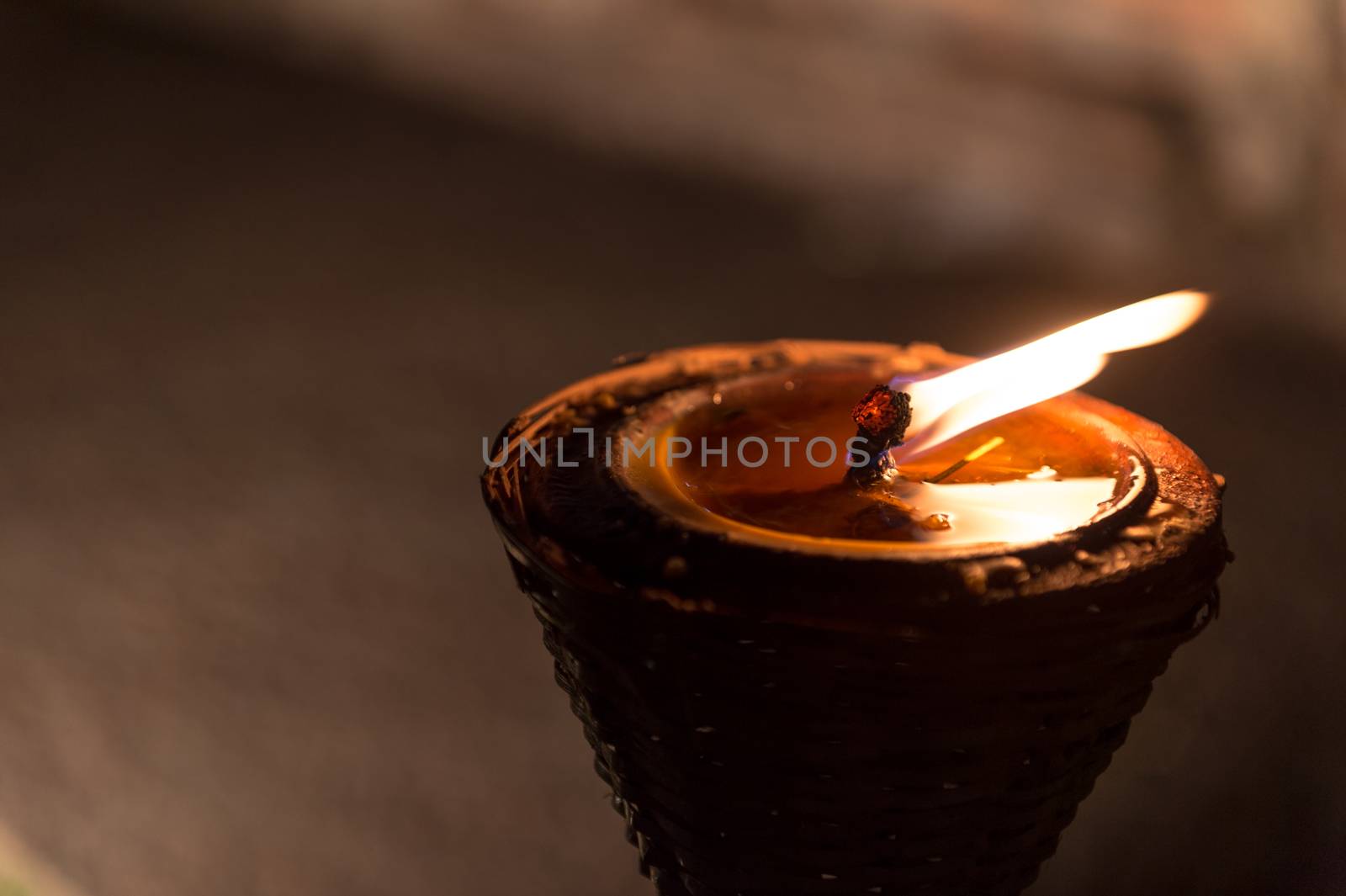 Closeup of candle light