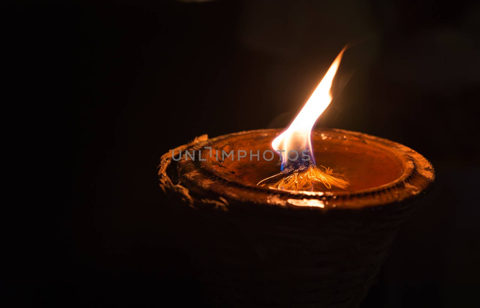 Closeup of candle light