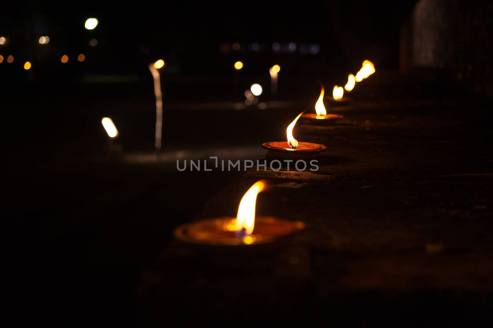 Closeup of candle light