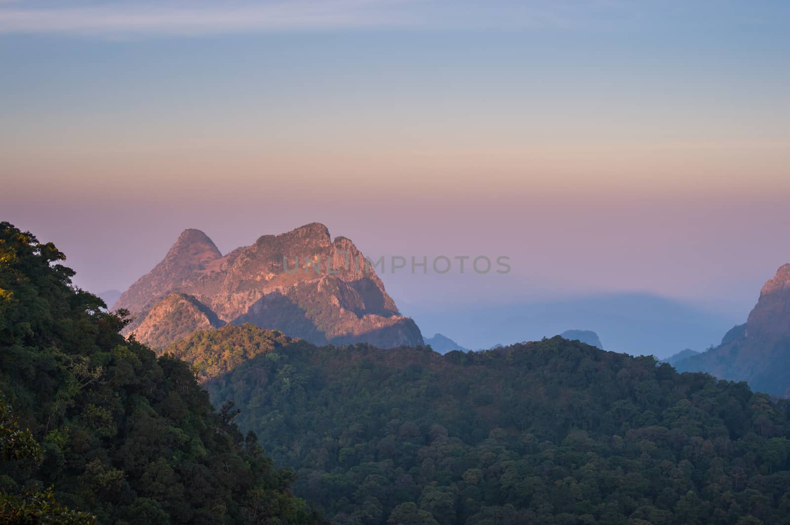 Doi Luang Chiang Dao Mountain Landscape, Chiang Mai, Thailand.