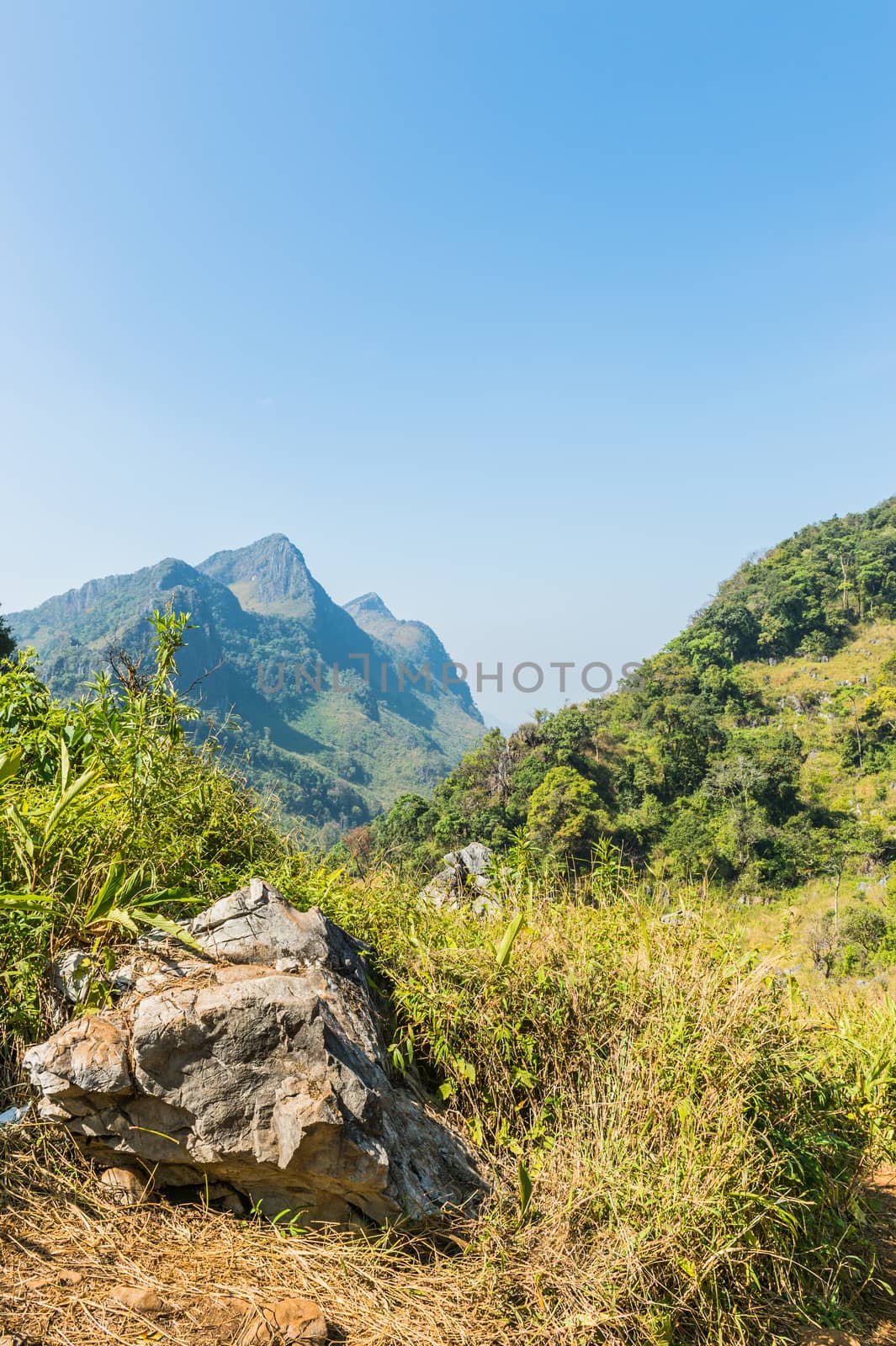 path of Doi Luang Chiang Dao Mountain Landscape, Chiang Mai, Thailand.