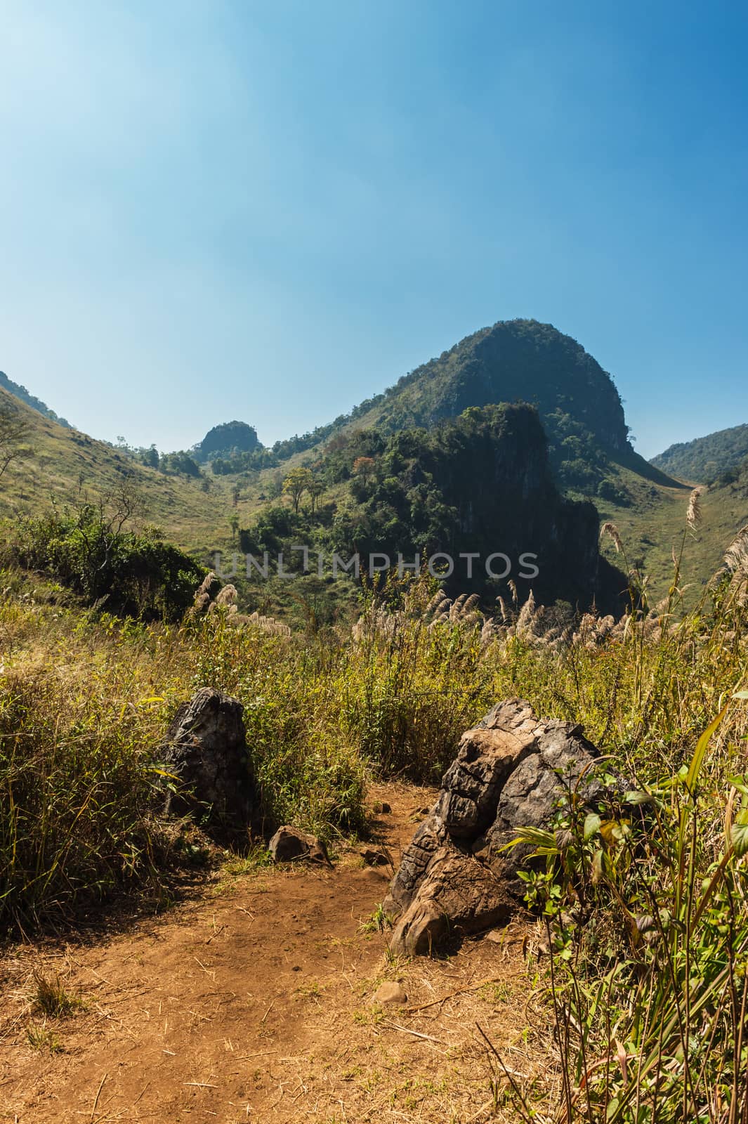 path of Doi Luang Chiang Dao Mountain Landscape, Chiang Mai, Thailand.