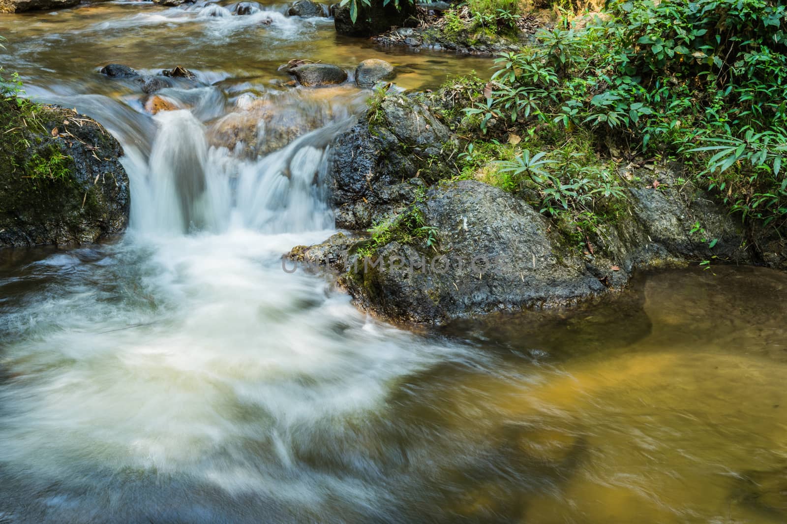 Chaeson waterfall natural park of Lampang province, Thailand