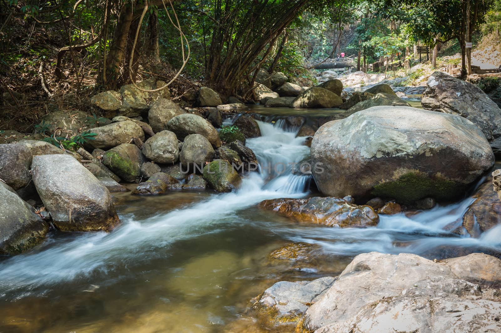 Chaeson waterfall natural park of Lampang province, Thailand