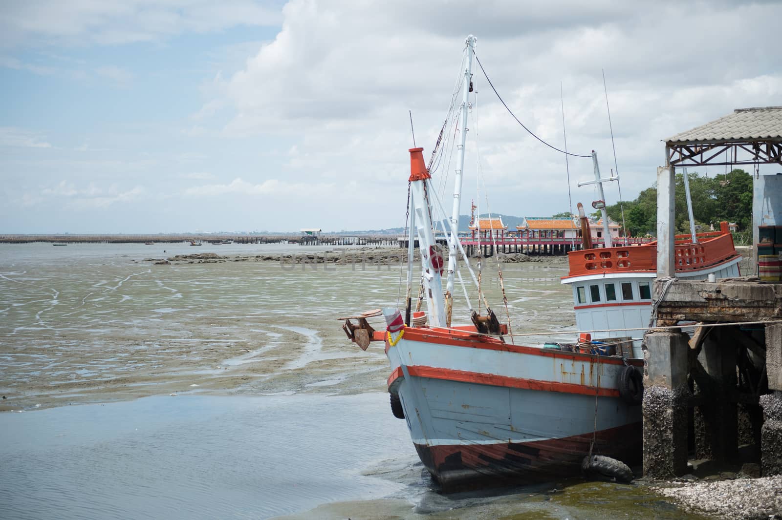 fishing boat station,rayong province, Thailand.