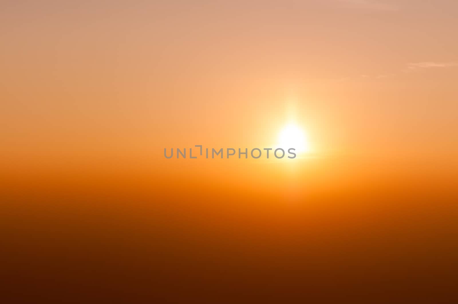 sun light with orange sky color