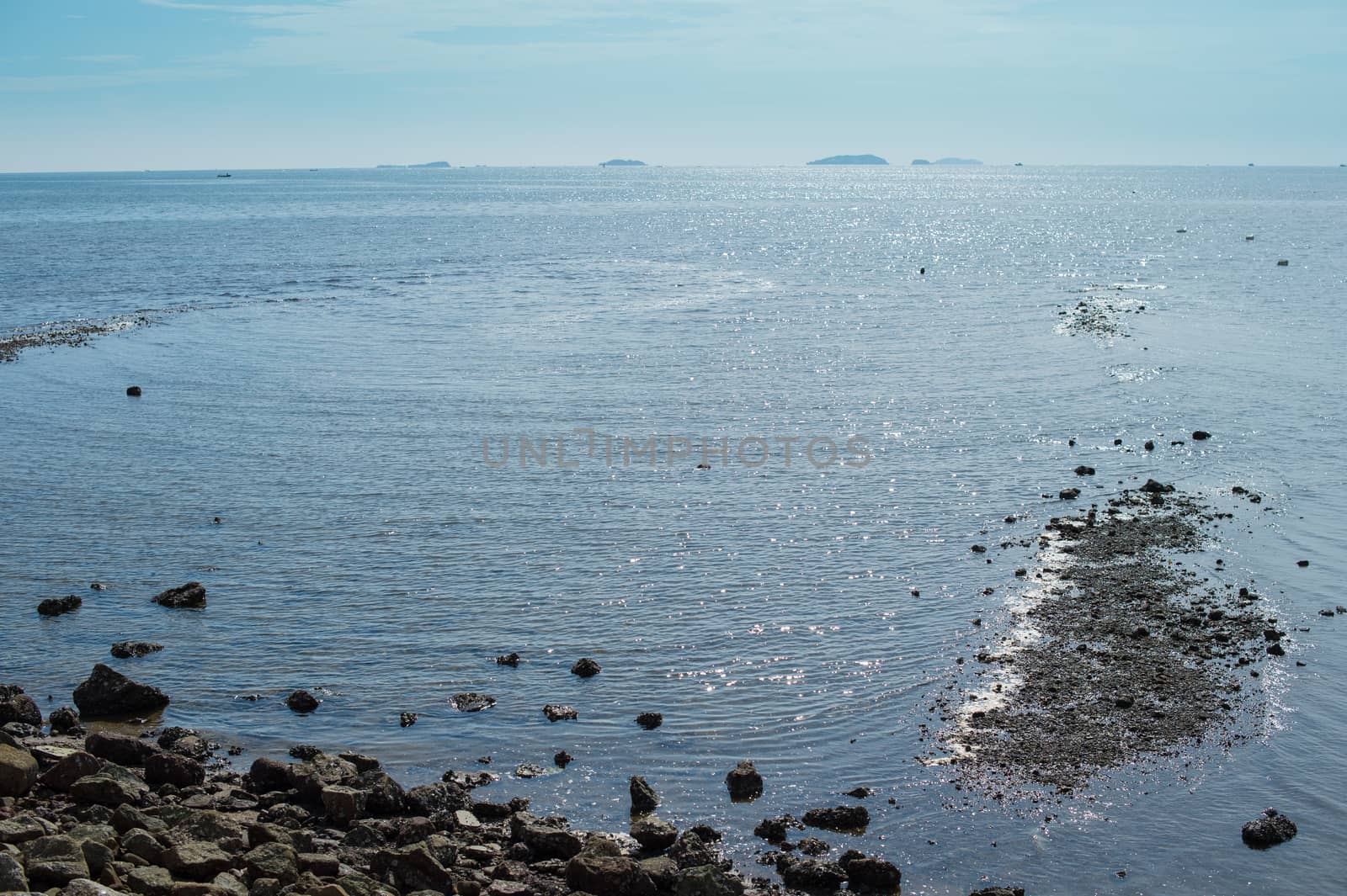 Beach and sea landscape, rayong province, Thailand