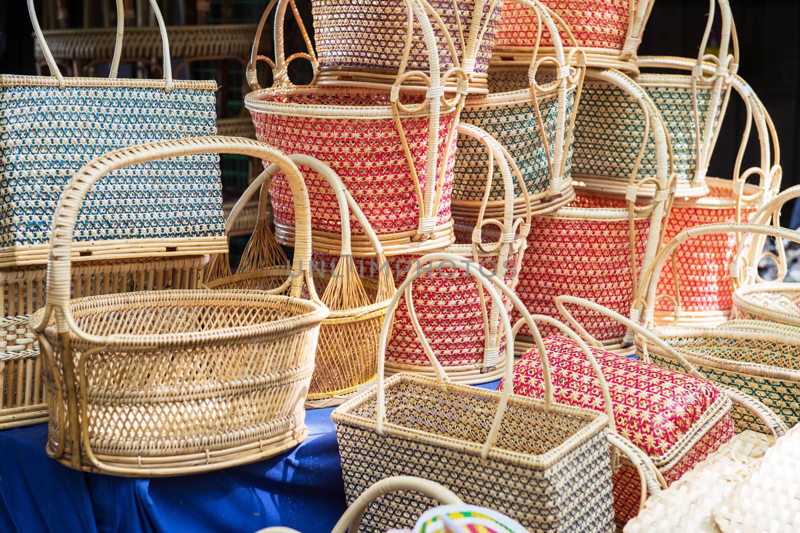 closeup of basketwork design
