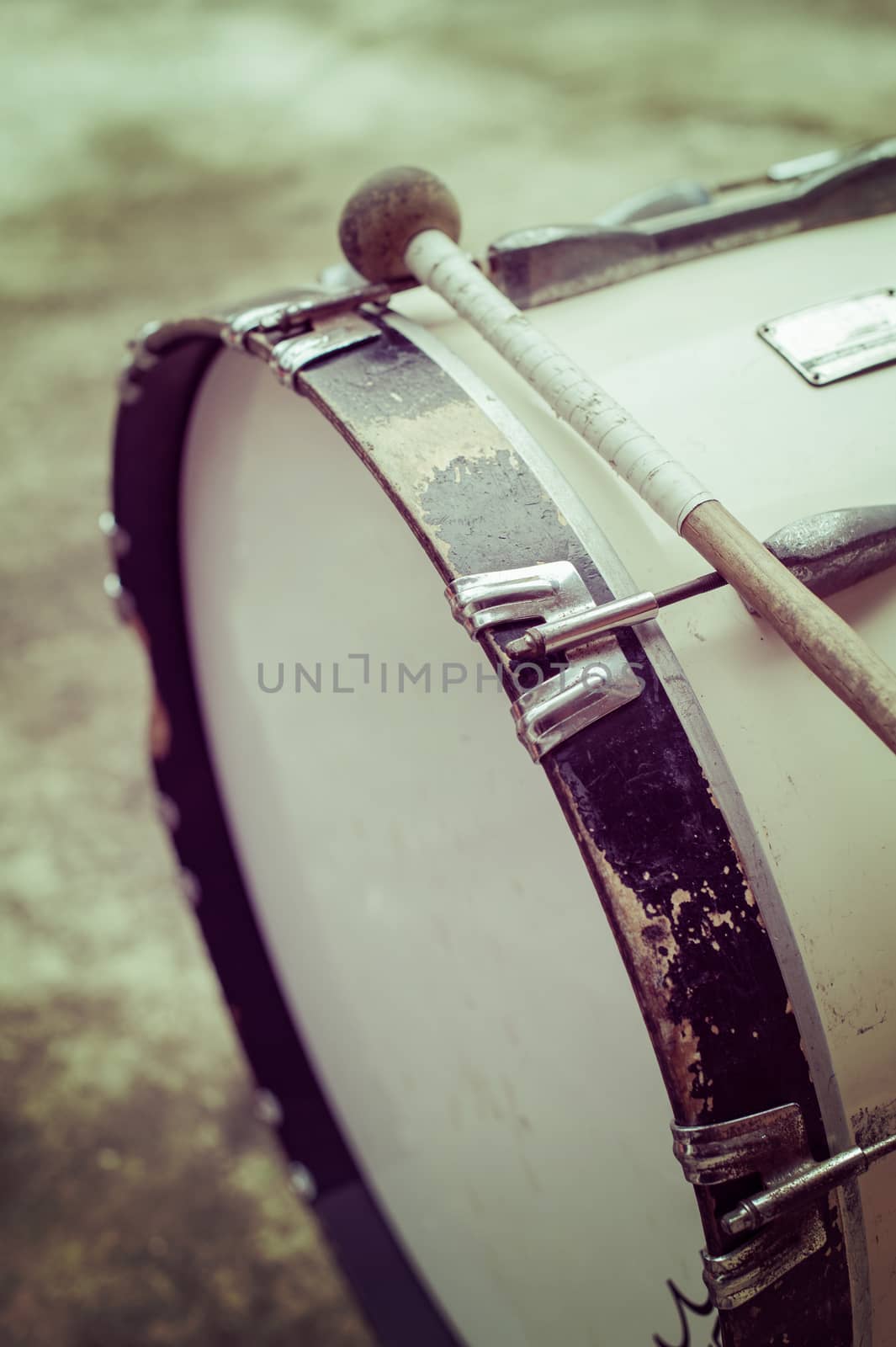 vintage of drum closeup