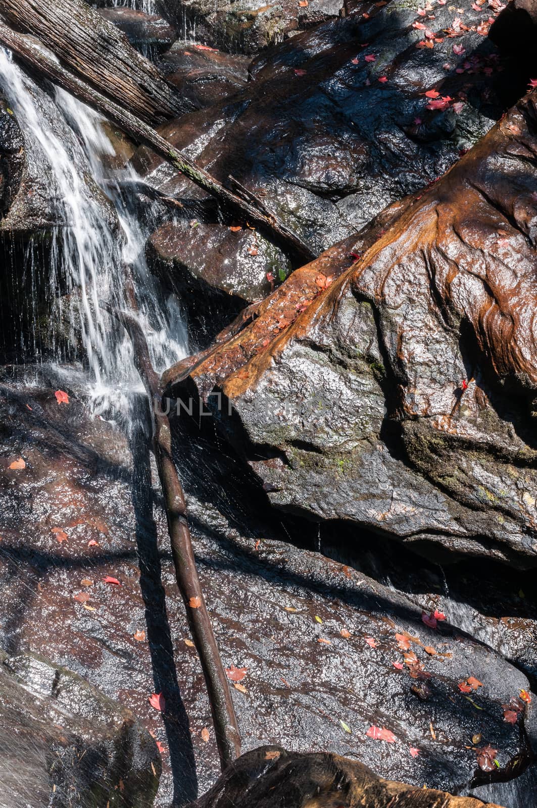 closeup of grunge waterfall