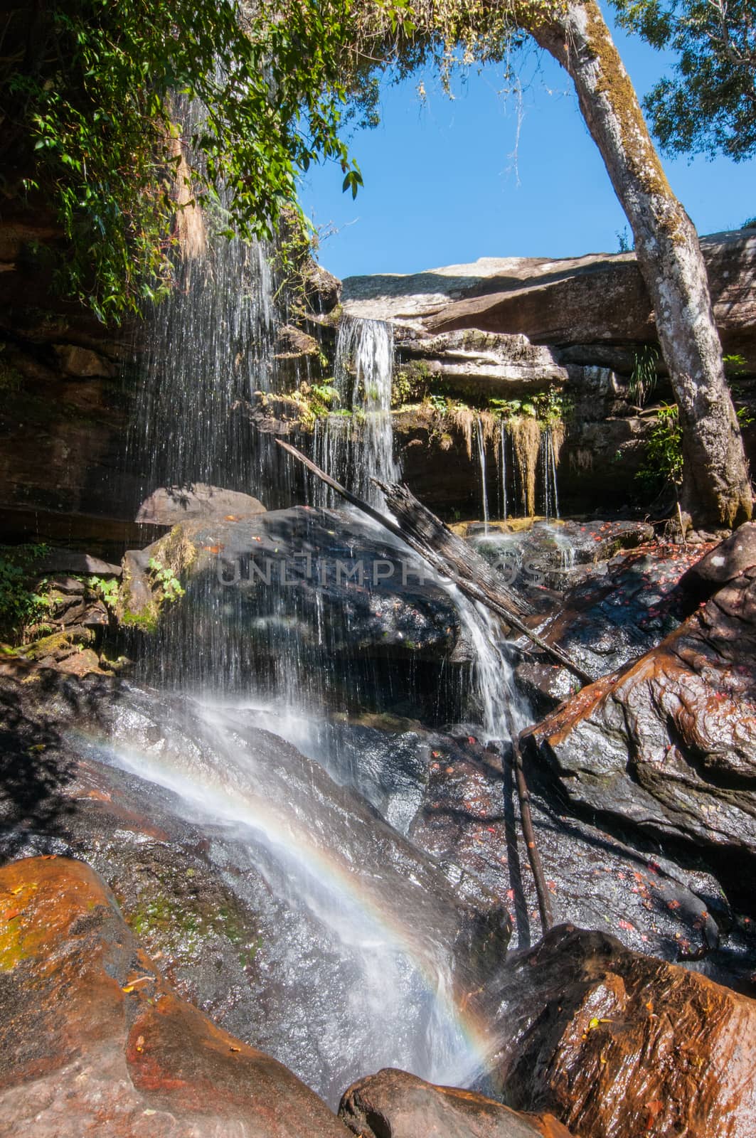 Landscape of waterfall in Phu Kradueng National Park, Thailand