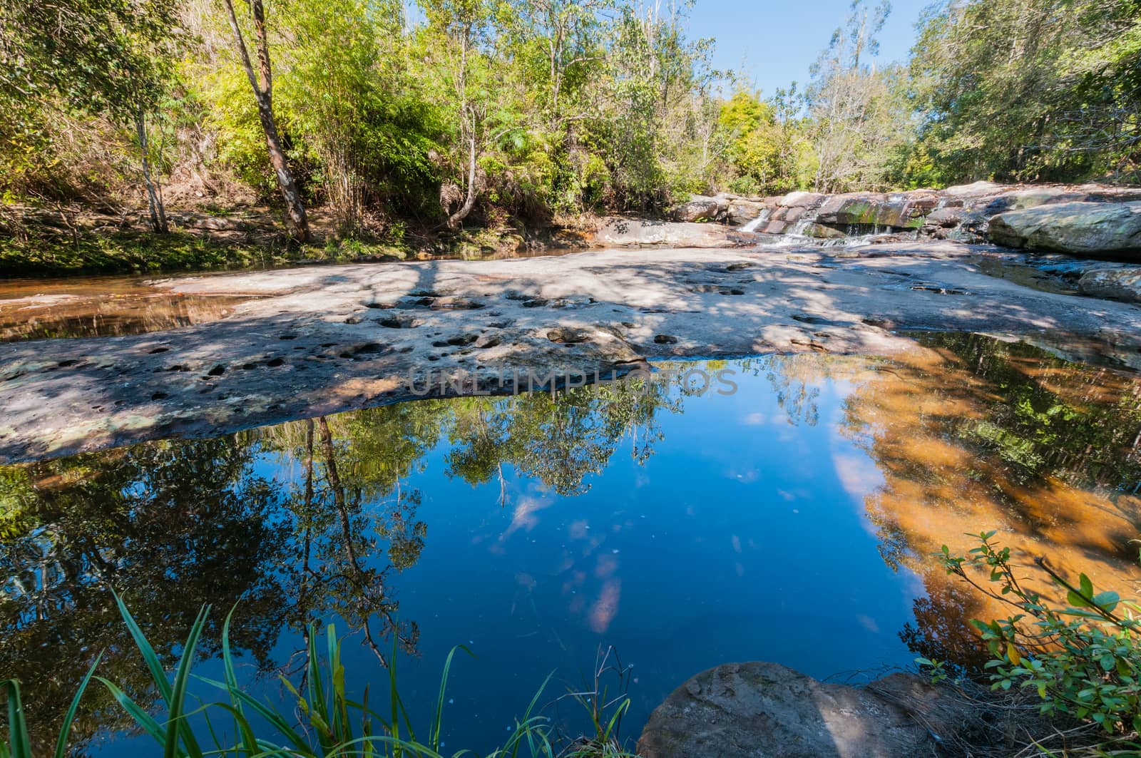 Pond of waterfall in Phu Kradueng National Park